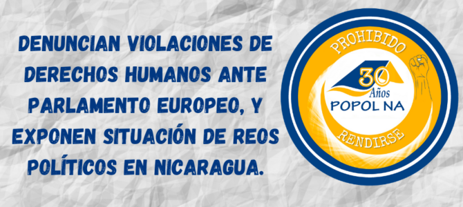 Denuncia de violaciones de Derechos Humanos ante el Parlamento Europeo. Denuncia de violaciones de Derechos Humanos ante el Parlamento Europeo.