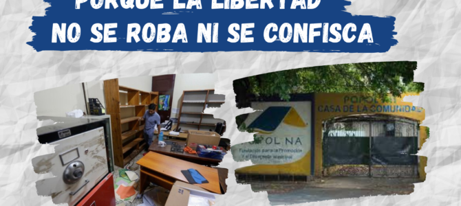 ¡Porque la libertad no se roba ni se confisca! ¡Porque la libertad no se roba ni se confisca!